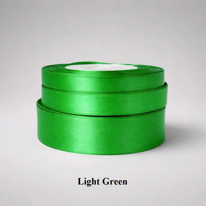 6mm light green satin ribbon; lime-toned polyester trim for bright fashion accents and playful gift wraps.