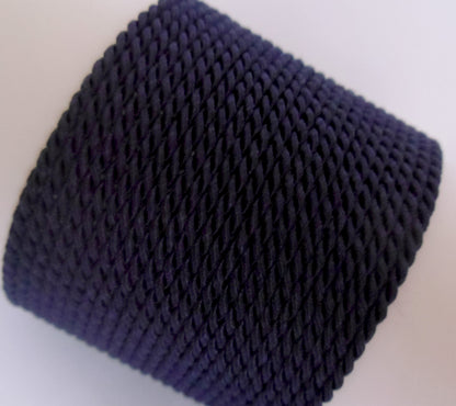 3.5mm navy blue twisted cord; dark professional-grade rope for military accents and classic garment edging