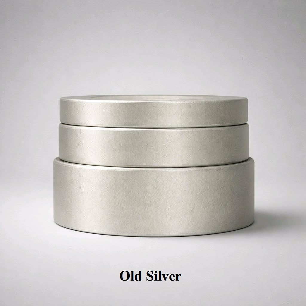 6mm old silver satin ribbon; antique-toned grey trim for vintage fashion embellishments and scrapbooking