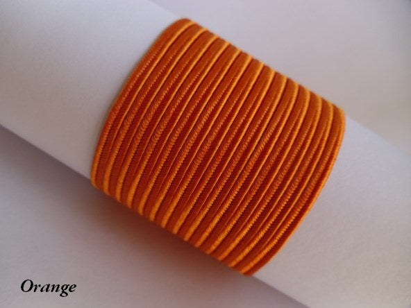 orange soutache braid, 3mm vibrant toned trim for energetic and bold jewellery patterns