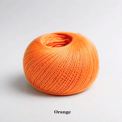 Vibrant orange size 10 crochet cotton thread spool for bright, high-definition stitching and amigurumi