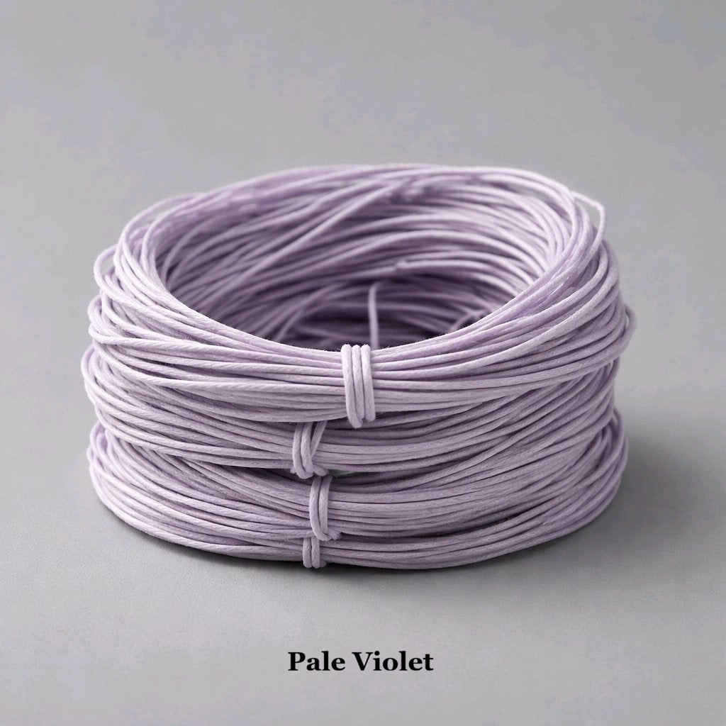 1mm light violet waxed cotton cord; pale violet beading thread for creative macramé and handmade gifts
