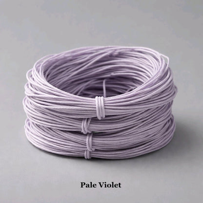 1mm light violet waxed cotton cord; pale violet beading thread for creative macramé and handmade gifts