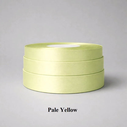 6mm pale yellow satin ribbon; soft pastel yellow ribbon for spring-themed favors and dainty hair accessories
