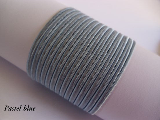 Pastel blue baby blue soutache, soft 3mm viscose braid for delicate jewellery and nursery decor accents