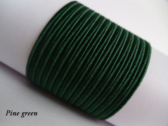 Pine green dark forest soutache, deep green 3mm braid for elegant, winter-themed jewellery designs