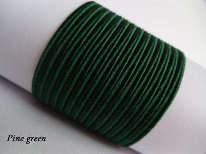 Pine green dark forest soutache, deep green 3mm braid for elegant, winter-themed jewellery designs