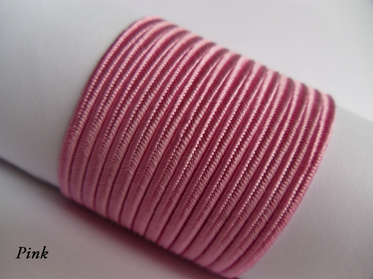 pink mauve-toned soutache braid, muted pink viscose for elegant, vintage-style jewellery embroidery