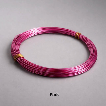 Soft pink 0.8mm aluminium wire, 18 gauge tarnish-resistant craft wire for feminine jewellery designs and beading