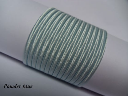 Powder blue 3mm soutache, light sky blue cord for refreshing jewellery designs and millinery details