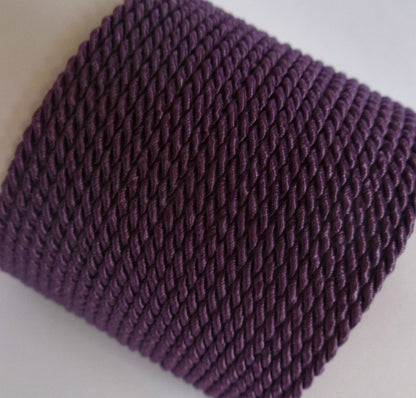 2mm purple twisted cord; rich violet decorative rope for soutache embroidery and royal-themed accessories