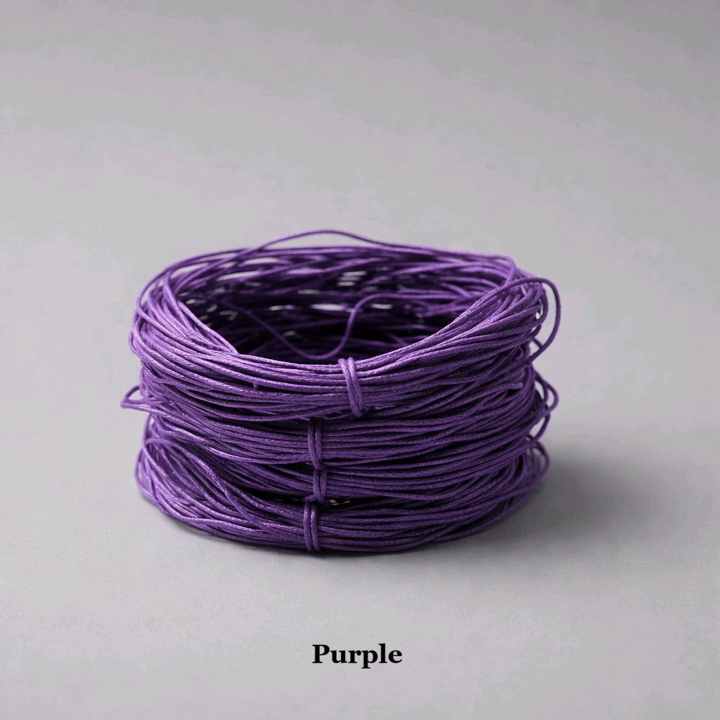 1mm purple waxed cotton cord; classic purple waterproof thread for Shamballa bracelets and gemstone bead stringing