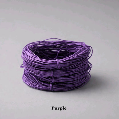 1mm purple waxed cotton cord; classic purple waterproof thread for Shamballa bracelets and gemstone bead stringing