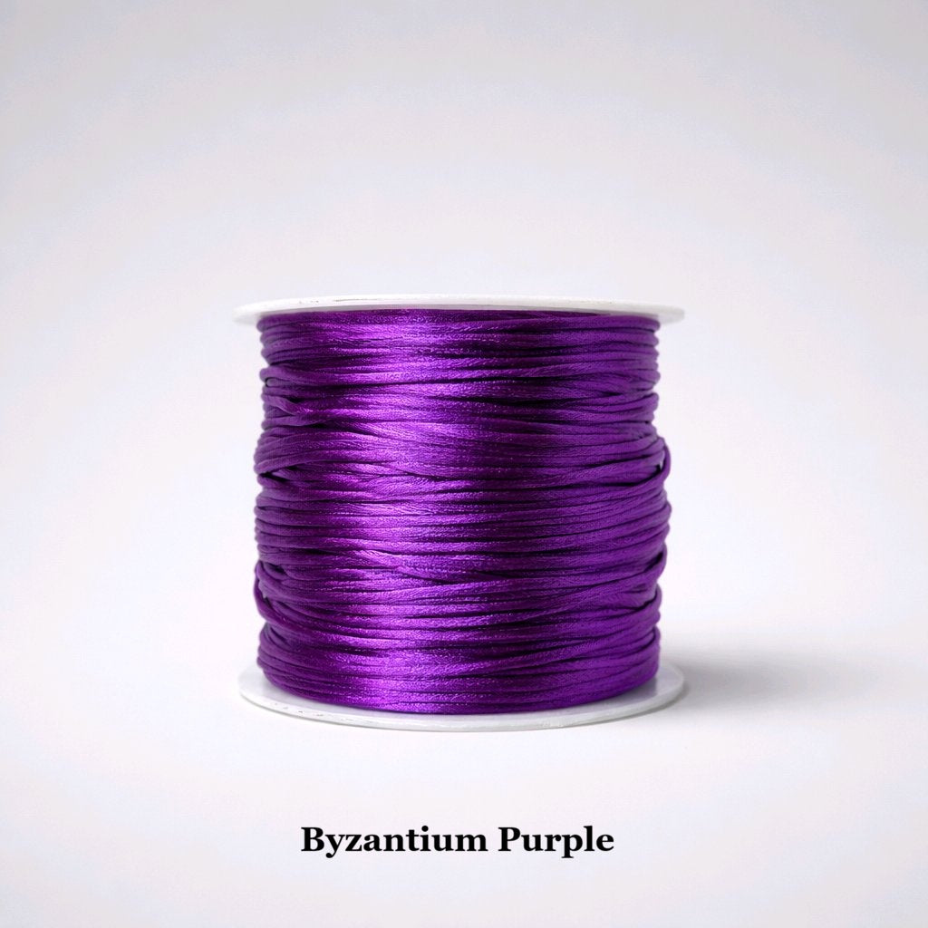 1mm byzantium purple rattail cord; rich plum-toned 1mm nylon string for sophisticated textile arts and phone chains