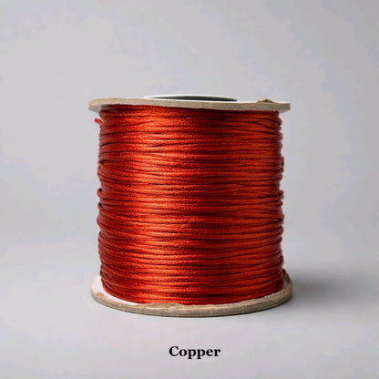 1mm copper satin cord; rich metallic bronze-toned rattail string for rustic jewellery and sophisticated fiber arts