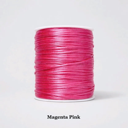 1mm magenta pink rattail cord; rich berry-toned silky nylon thread for bold Kumihimo braids and jewellery tassels