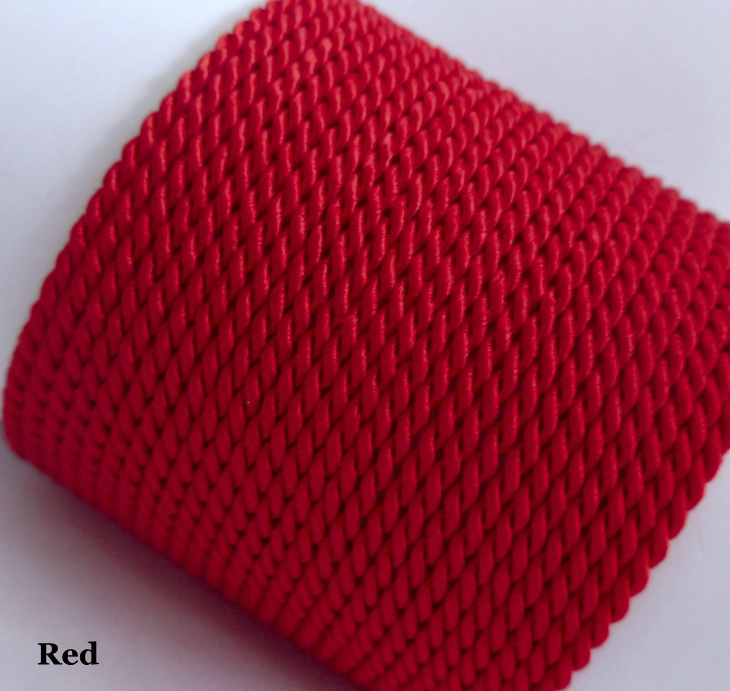classic red 2mm twisted trim for holiday season