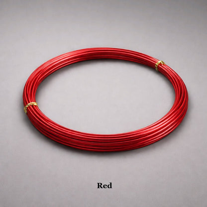 Bright red 0.8mm aluminium wire, tarnish-resistant 18 gauge craft wire for festive decorations and jewellery
