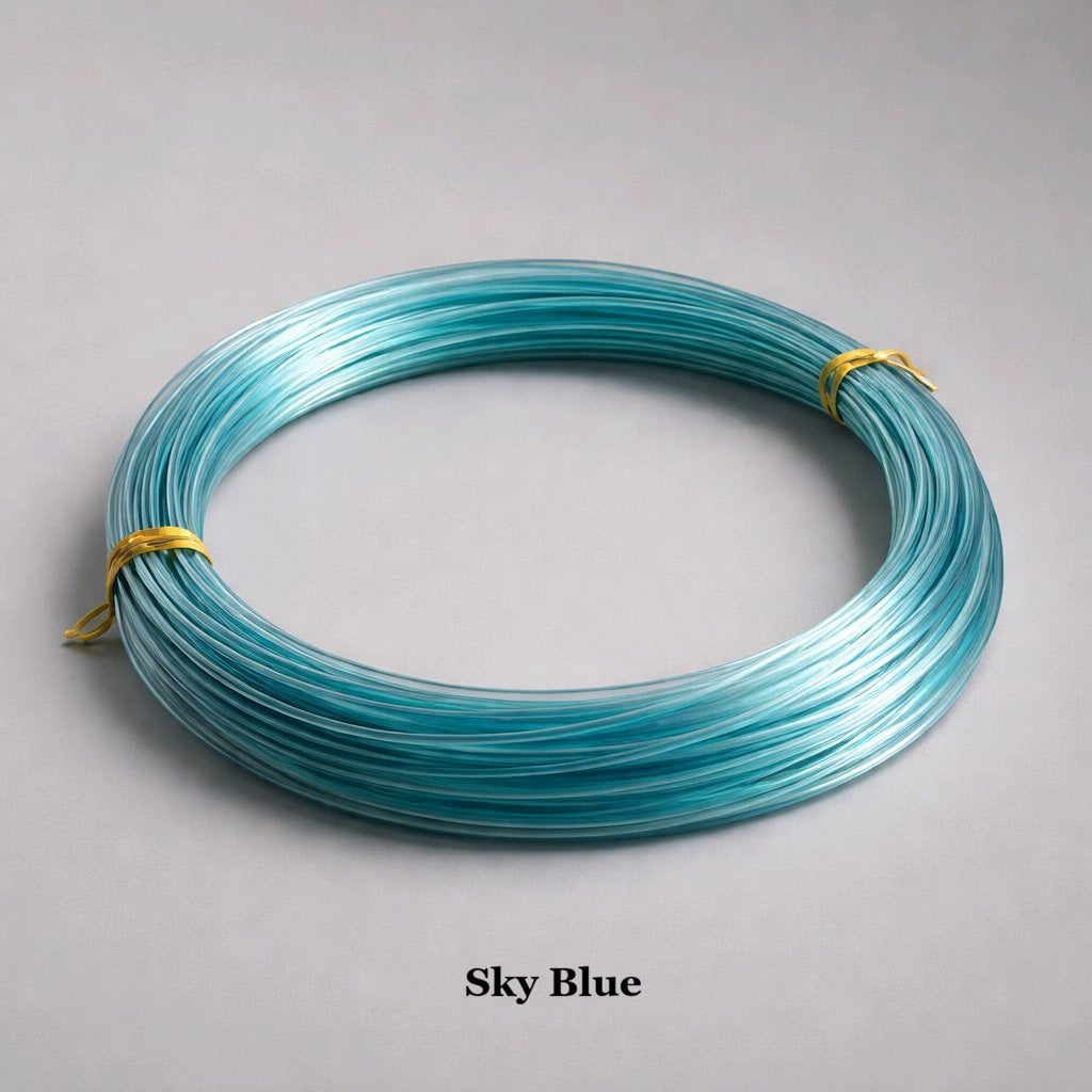 Sky blue 1mm aluminium wire, bright 18 gauge anodized wire for creative wire wrapping and jewellery making, bendable 