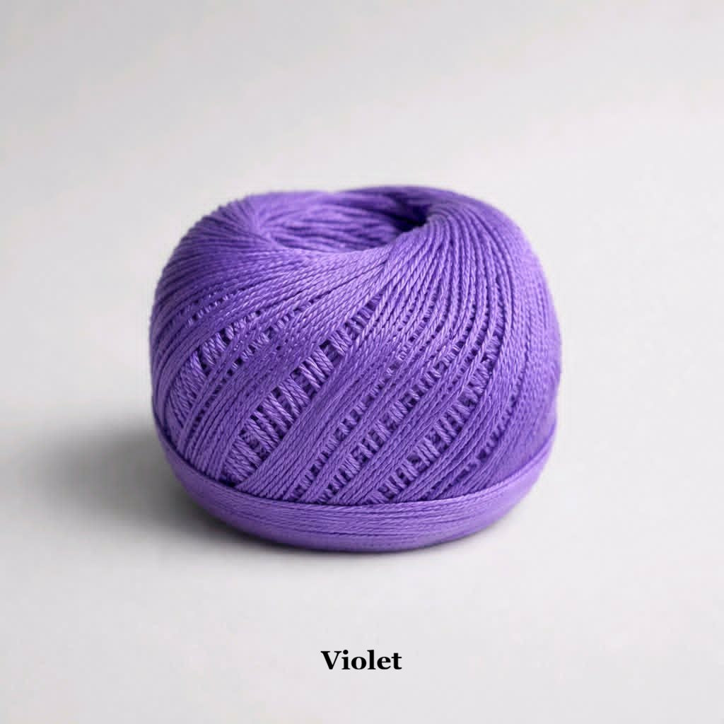 violet purple size 10 crochet cotton thread ball 30g 200m long for vibrant, fine-scale crafting