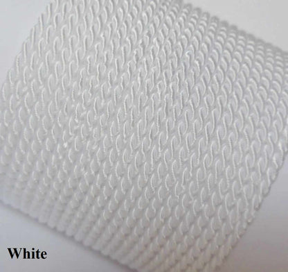 pure white decorative 3.5mm twisted cord for bridal jewellery 