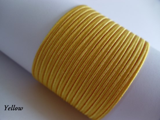  yellow golden-toned soutache, 3mm deep mustard viscose braid for warm, sun-inspired bead embroidery and textural accents
